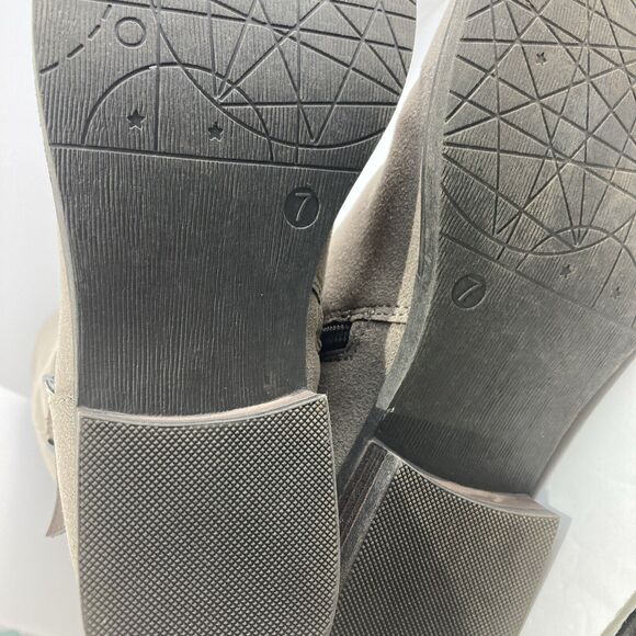 Limelight Hailey Riding Taupe Buckle Boots Sz 7 Knee High Festival Fashion - Picture 10 of 14